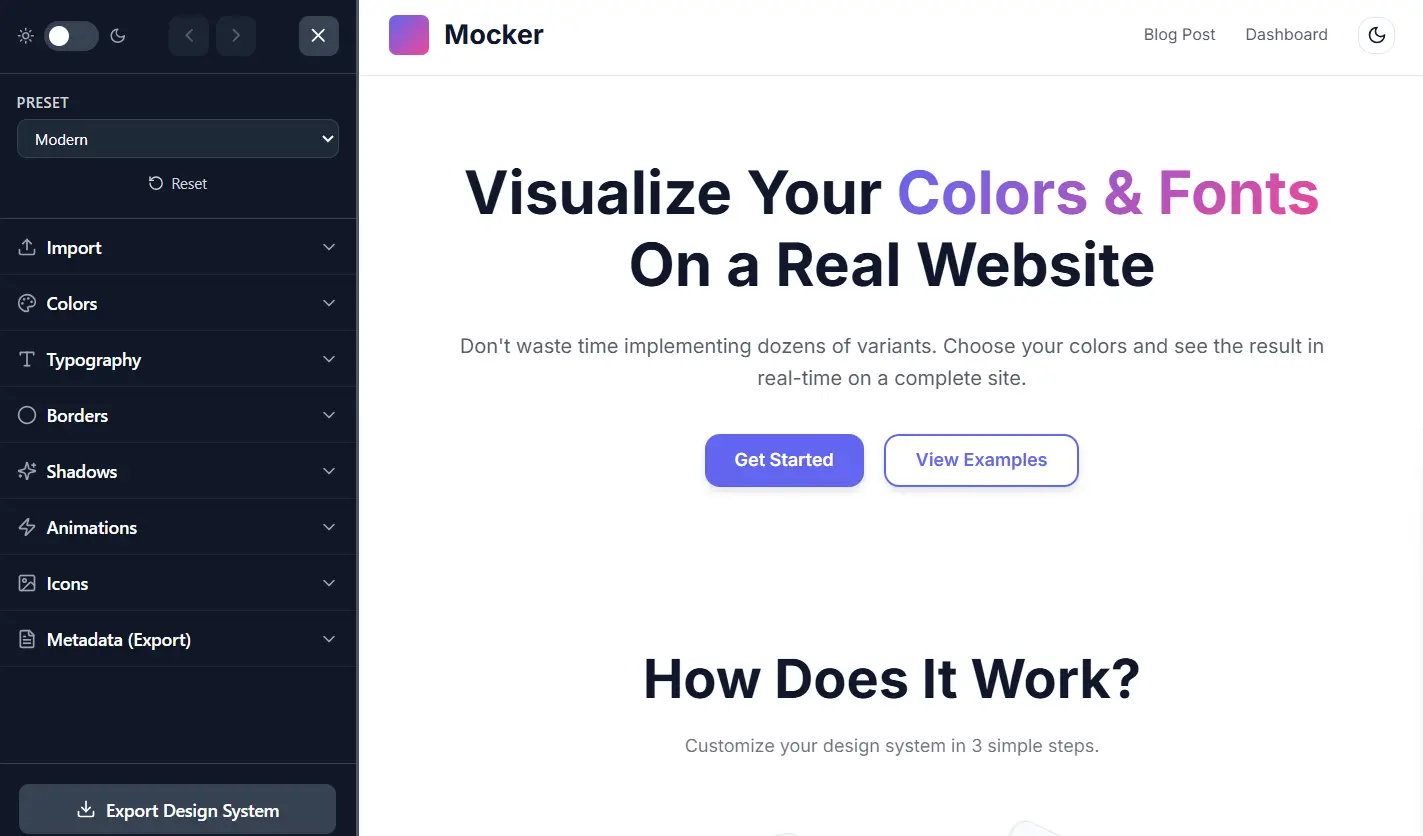 Mocker — Visualizzatore Design System | progetto ESTETA, sviluppo web e software a Modena