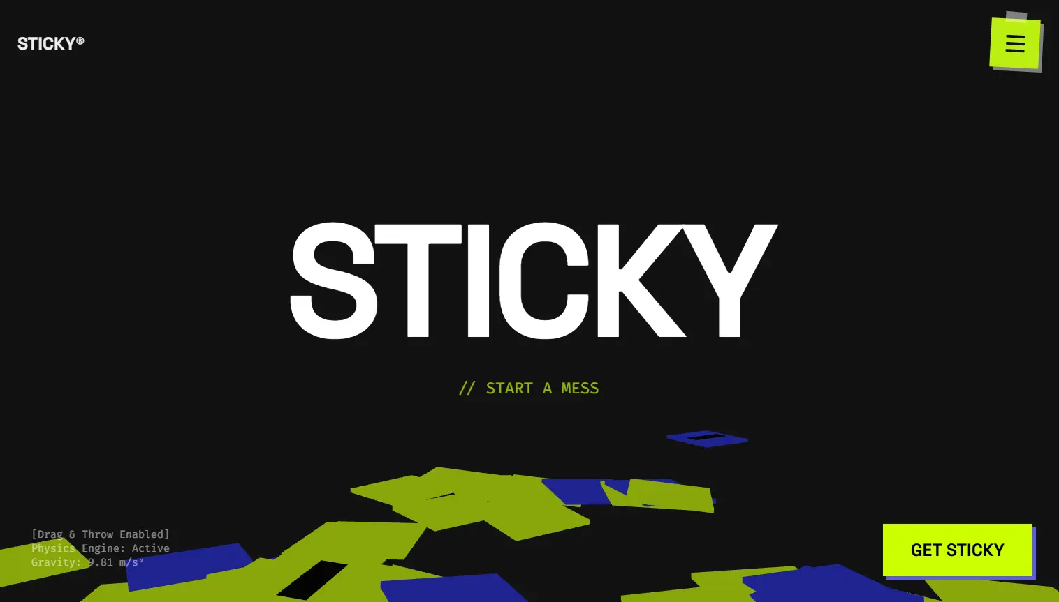 Sticky — Vetrina Creativa Interattiva | progetto ESTETA, sviluppo web e software a Modena